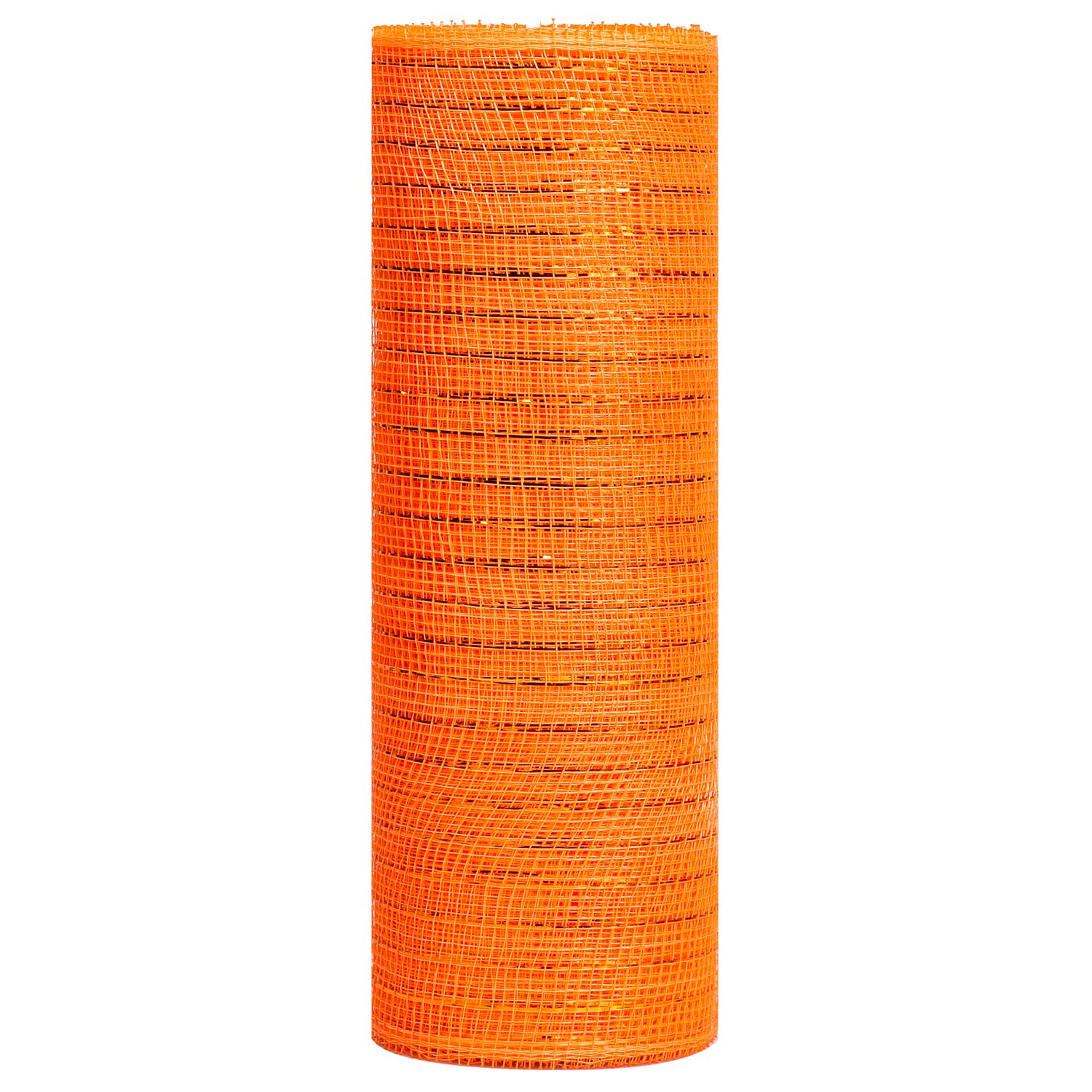 Jomnvo 10 Inch x 10 Yards Orange Halloween Deco Poly Mesh Ribbon Metallic Foil Deco Mesh Ribbon Halloween Party Decoration Wreath Making Poly Mesh Ribbon (Orange)
