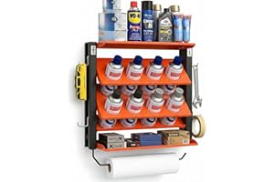 Lumirio Heavy Duty Spray Paint Can Holder, Wall Mount Alloy Steel Spray Bottle Aerosol Can Organizer Storage Rack for Home Sh