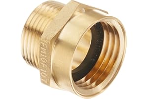 Dixon Valve FM10F10T Brass Fire Equipment, Hex Nipple, 1" NST (NH) Female x 1" NPT Male