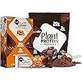 NuGo Slim Dark Chocolate Crunchy Peanut Butter, 17g Vegan Protein, 3g Sugar, 12 Count and NuGo Plant Protein Powder, 20g Protein, 3g Sugar, 25 Servings