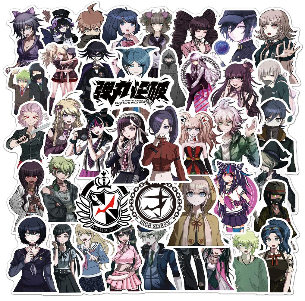 Danganronpa Sticker Pack 50pcs, Vinyl Sticker for Water Bottles Laptop Skateboard Notebook, Gift for Adults Kids Teens — image 1