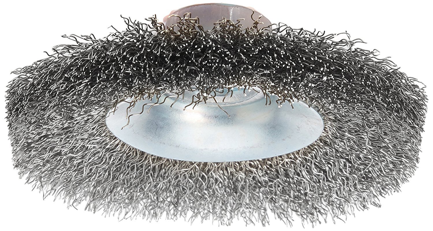 Silverline 450322 Stainless Steel Crimp Bevel Brush 100 mm - M14