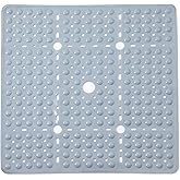 ENKOSI Large Square Shower Mat – Non-Slip Shower Floor Mat for Bathroom Shower Stalls – Anti-Slip Square Bath Mat for Smooth Surfaces – 27 x27 Inch Coverage (Mint Green 27x27)