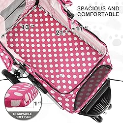 MoNiBloom 3 Wheels Pet Dog Cat Stroller for Small