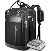 Taygeer Expandable Carry on Backpack, TSA Approved Personal Item Travel Backpack with Shoe Compartment & Packing Cube, Anti-Theft Luggage Back Pack with Lock & Phone Pouch for Men Women, Black