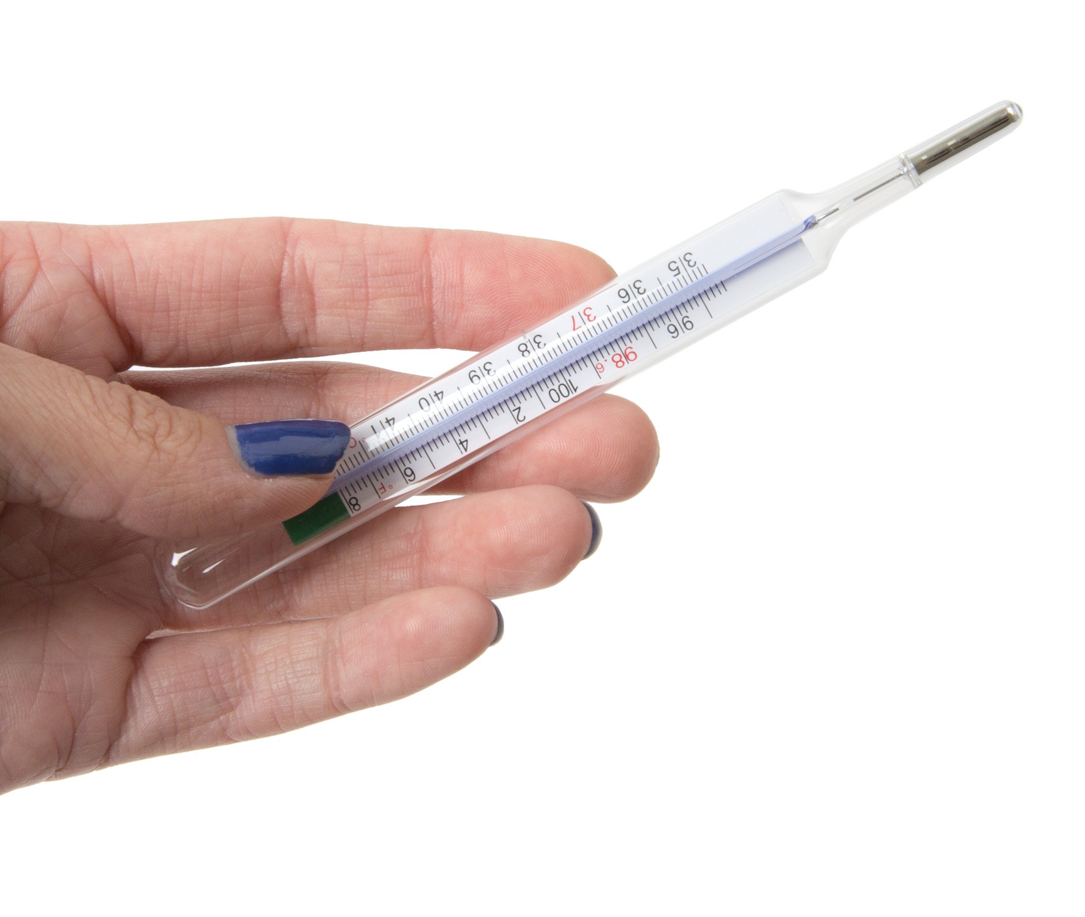 Mercury Free Oral Glass Thermometer, Pack of 2