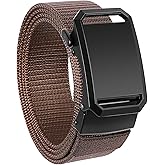 GAEKEAO Ratchet Belt for Men - No-Holes Adjustable Nylon Belt with Slide Buckle for Golf, Casual, Work & Travel with Gift Box