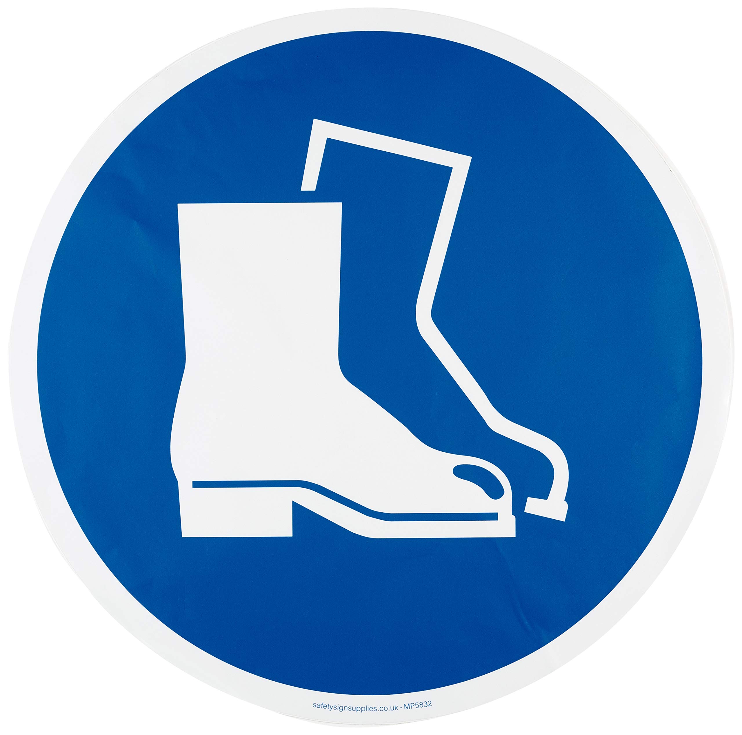Protective footwear symbol floor graphics