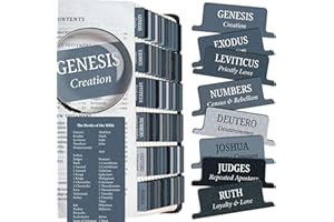 Saintilway Productions - Bible Tabs Premium Tear Resistant Bible Tabs – Easy to Apply, Laminated for Durability – Old & New Testament – Perfect for All Bibles - for Women and Men (Payne's Gray)
