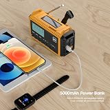 Mesqool Dab Wind Up Radio Solar Powered Emergency Radio 5000 mAh USB Charger view 5