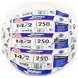 Southwire 250 Ft 14/2 UF-B Underground Feeder Cable - Copper Wire With Ground For Outdoor/Indoor Use