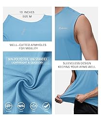 Cakulo Mens Sleeveless Muscle Workout Shirts Quick