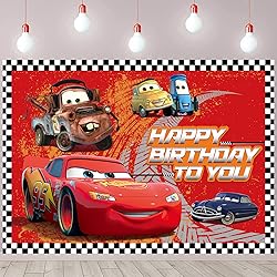 Car Racing Birthday 7x5ft Backdrop Racing Car Story