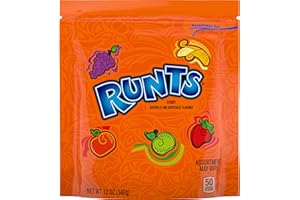 Wonka Runts Hard, Chewy & Fruity Candy, Recloseable Bag 12.0 oz