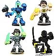 Akedo Ultimate Arcade Warriors - Warrior Collector 4 Pack - 3 Mini Battling Action Figures: Glitchblade, Chux Lee & Hyperlock and one Hidden