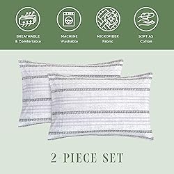 Elegant Comfort Ultra Soft Set of 2 Striped Print