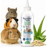 Scrubby Tails Natural Oatmeal &amp; Aloe Vera Small Pets Shampoo for Guinea Pig, Bunny, Ferret &amp; Rabbit Shampoo - Hypoallergenic for Sensitive Skin. 8 fl. oz. (Unscented)