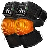 KlugPop Knee Massager with Heat for Pain Relief V5.0[2026 Upgraded] - Electric Cordless Heated Knee Brace with 6 Heat Levels and 3 Vibration Massage Mode, for Men Women (Black, 2-Pack)