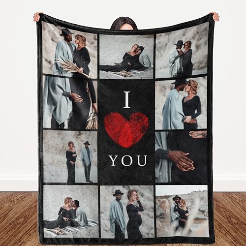 Personalized Name Blanket - Custom Baby & Adult Size Premium Sherpa Fleece Blanket, Gift For Mom, Dad, Kids