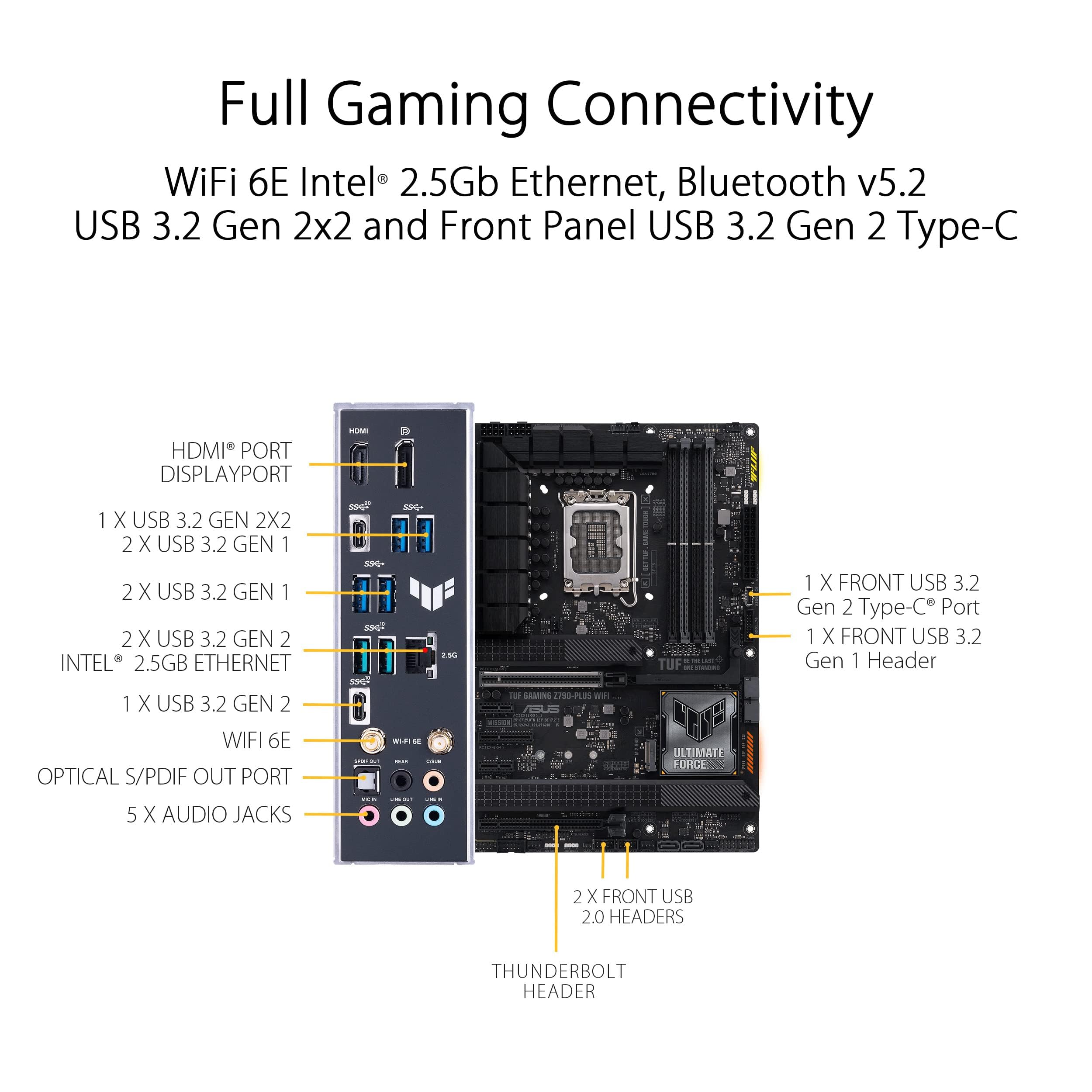 INLAND by Micro Center CPU Motherboard Intel i7-14700K 14th Gen 20-Cores LGA 1700 Desktop Processor with ASUS TUF Gaming Z790-Plus WiFi DDR5 Motherboard