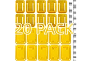 Ryzljss 20 Pack Tool Holders Battery Holders Compatible for Dewalt 20V 60V Battery Drill Tools, 10 PCS Tool Holders and 10 PCS Battery Holders with Screws