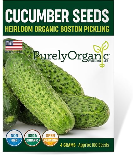 Boston Pickling Cucumber Seeds - Heirloom, Non-GMO - 25+ Seeds For Home Gardening - Easy To Grow