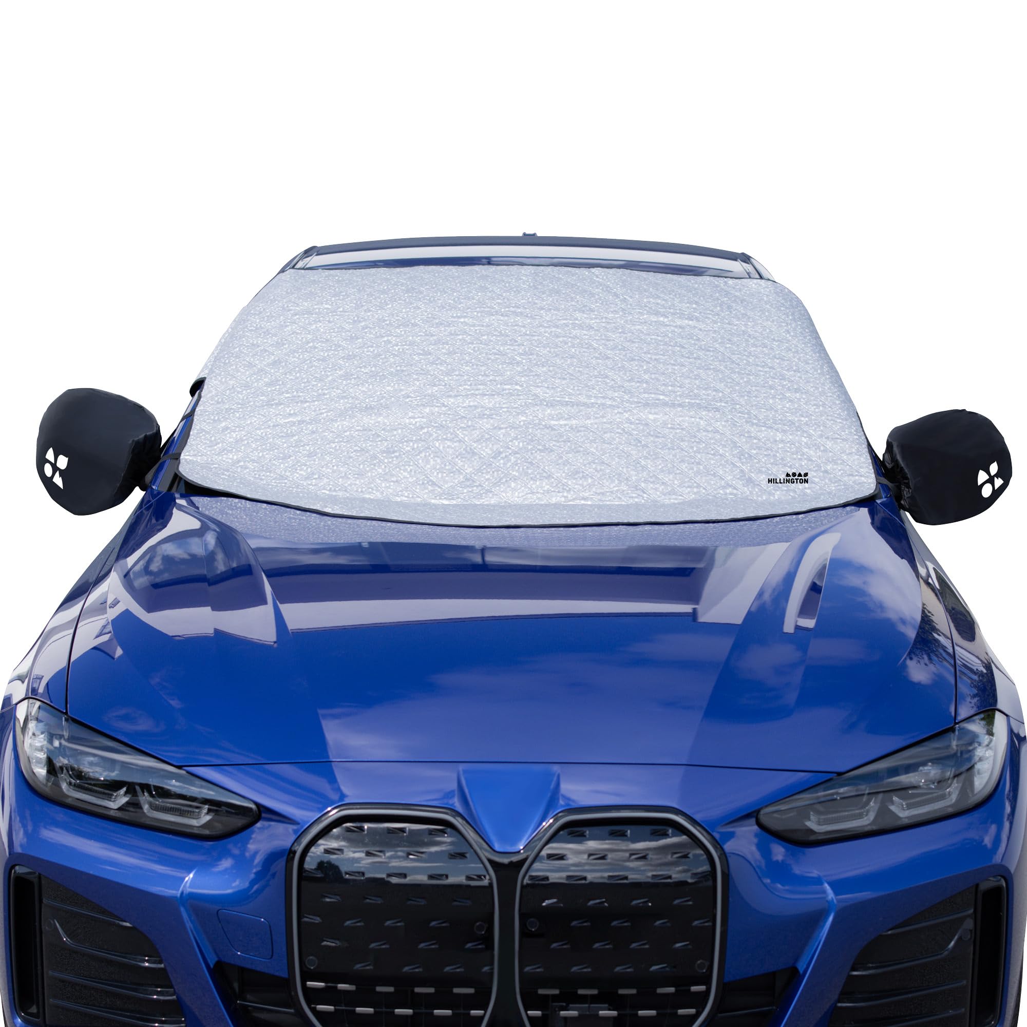 Hillington Reversible Car Windscreen Cover for Winter - Premium Frost Car Cover with Wing Mirror Covers - Car Window Cover, Ice Car Screen Cover for Ice and Snow, Windscreen Protector