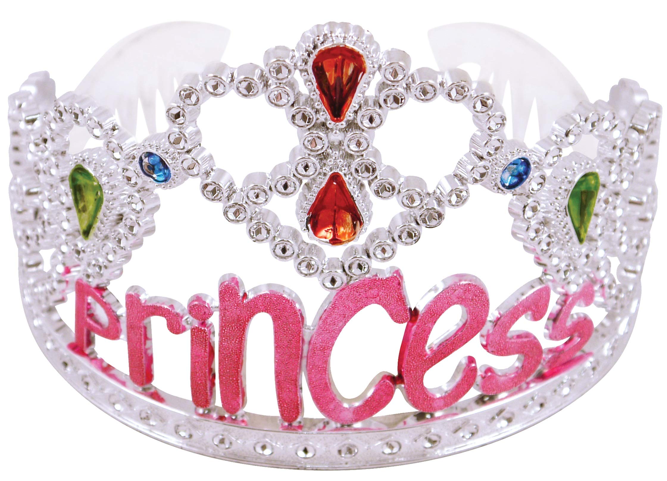 HENBRANDT 5 x Silver & Pink Princess Tiara
