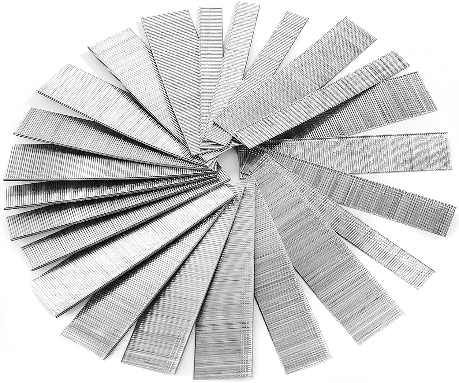 Jucoan 4000 Pack 18 Gauge Brad Nails with Box Packaging, 4 Different Size 15mm, 20mm, 25mm & 29mm