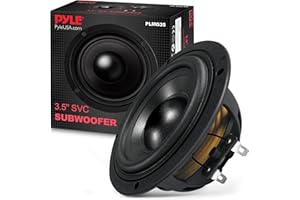 Pyle 3.5'' Single Voice Coil Car Subwoofer - 20 Watts at 4-Ohm Car Audio Powered Subwoofer, PP Cone with Rubber Edge, Designed for Custom Audio Car, Truck, Mobile Vehicle Applications - PLMG35