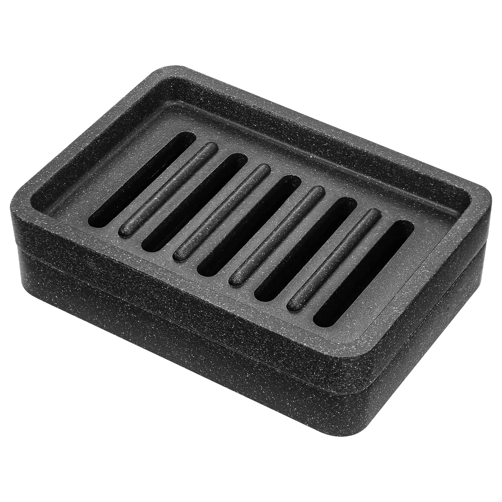 MoKo Soap Dish, Dual-Layer Resin Bar Soap Tray
