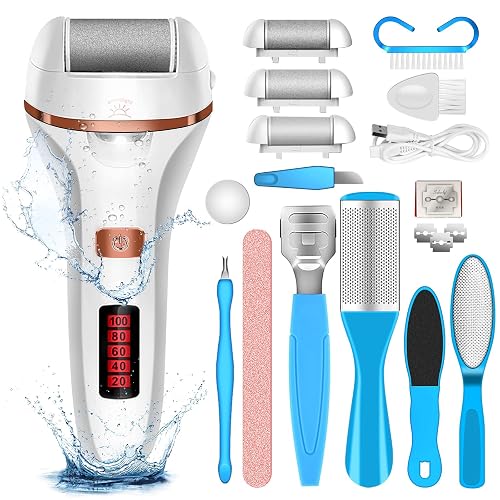 MOREVAC Electric Foot File Callus Remover, Rechargeable Pedicure Tools ...