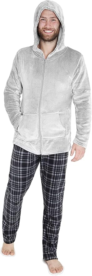 CityComfort Herren Pyjama Camouflage - Fleece Hoodie & Schlafhose Set M-2XL