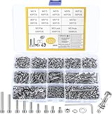 HAOCHEN 1320 Pcs M3 Bolts Nuts Washers Set Stainless Steel Hex Socket Head