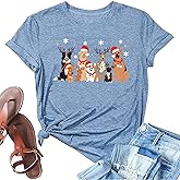 Funny Christmas Shirts for Women Lets Get Lit Christmas Lights Holiday Tops