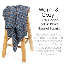 Pico Textiles 2 Yards Bolt Blue and Tan Tartan