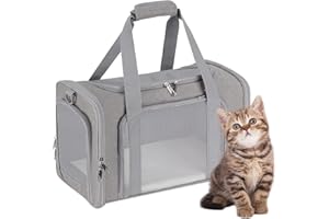 ORYEDA Cat Carrier Bag, Dog Travel Carriers, Airline Approved Soft-Sided Pet Carrier for Small Medium Cats and Small Dogs, Po