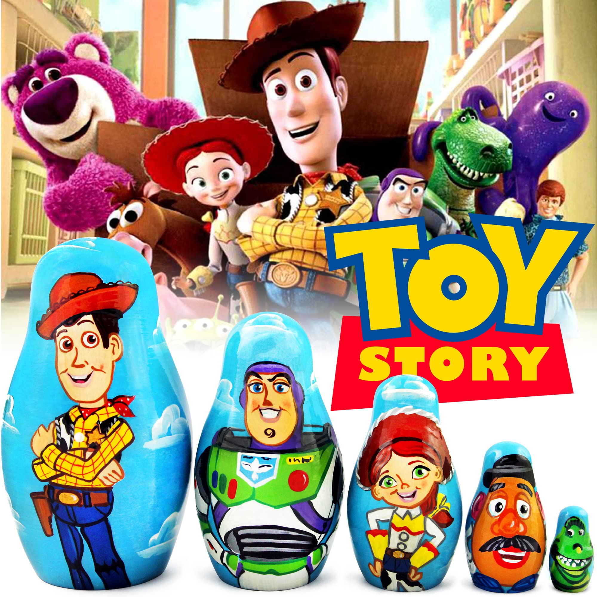 Matryoshka Matrioska Babuska Russian Nesting Wooden Doll Toy Story Matryoshika Babushka 5 Pcs Stacking Hand Painting Beautiful Nested Craft Matriosjka