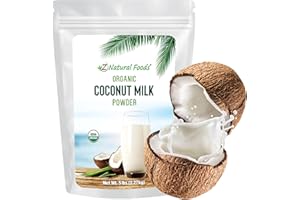 Z Natural Foods Organic Coconut Milk Powder - All-Natural Vegan Dairy-Free Alternative with MCTs - Unsweetened Coconut Creamer for Coffee & Smoothies - Gluten-Free, Non-GMO, 5 lbs