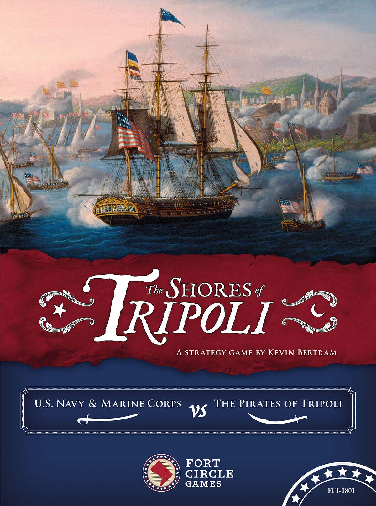Fort Circle Games The Shores of Tripoli Board Game 1-2 Players, Ages 12+