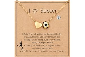 ESPVO Softball/Soccer/Volleyball/Basketball Necklace for Girls Women, Sports Accessories Jewelry Christmas Gift for Lovers 16+3 Inches