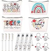 Teacher Gifts for Women Teacher Appreciation Gifts Bulk with Pencil Pouch Makeup Bags Bookmark Keychain Thank You Teachers Box from Student for Teachers Day Thanksgiving Retirement Valentine Christmas