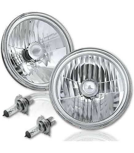 WAGNER 7" Halogen Sealed Beam Headlight - 6 Volt Glass Lens Replacement