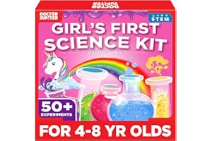 Doctor Jupiter Girls’ First Science Kit for Kids Ages 4-5-6-7-8 | Christmas, Birthday Gift Ideas for 4+ Year Old Girls | STEM Toy Kit with 50+ Experiments | Learning & Educational Projects
