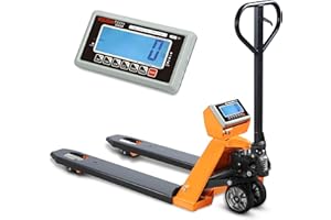 VisionTechShop TPS-1 Pallet Jack Scale, Lb/Kg Switchable, High Capacity 5000lb, 1lb Readability, 48" x 27" Fork Size, Heavy Duty, Upgraded Version - 1 Piece