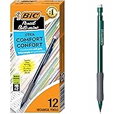 BIC Xtra Comfort Mechanical Pencils with Erasers, Medium Point (0.7mm), 12-Count Pack, Bulk Mechanical Pencils for School or Office Supplies