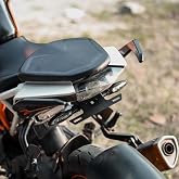 Motoaggrandize Compact Tail Tidy | License plate holder for KTM Duke 125 | 200 | 250 | 390 [2017+] [Compatible With Small License Plates] Colour: Black (Generation 2 only)