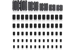 Windspeed 25Pcs Ferrite Chokes Ferrite Beads Snap on RFI EMI Noise Suppressor Cable Clip for 3.5mm 5mm 7mm 9mm 13mm Diameter Cable