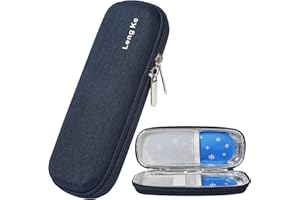JAKAGO Insulin Cooler Travel Case with 2 Gel Ice Pack TSA Approved Diabetic Medication Cooler Bag with Thermal Insulation Mini Medical Cooling Pouch for Traveling (Blue)