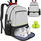 Ytonet Tennis Bag Tennis Backpack for Women Men 2 Rackets with Insulated Pocket Ventilated Shoe Compartment